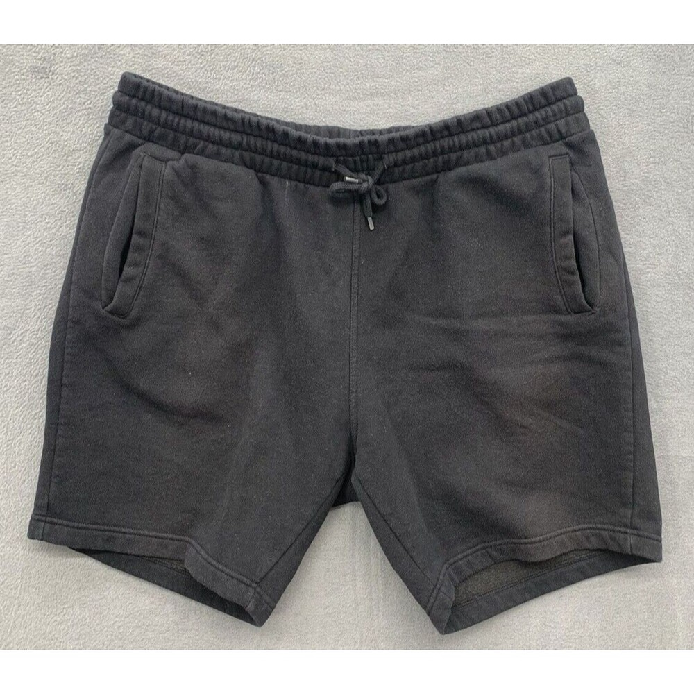 H&M Athletic Shorts Men's XL  Black Regular Fit Coupe Standard Drawstring
